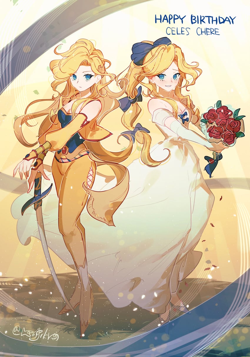 celes chere (final fantasy and 1 more) drawn by hanaon