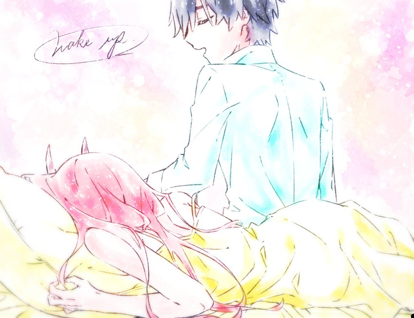 zero two and hiro (darling in the franxx) drawn by leje39