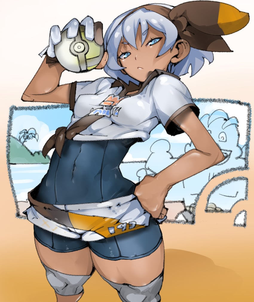 bea and machamp (pokemon and 1 more) drawn by takayama_toshinori