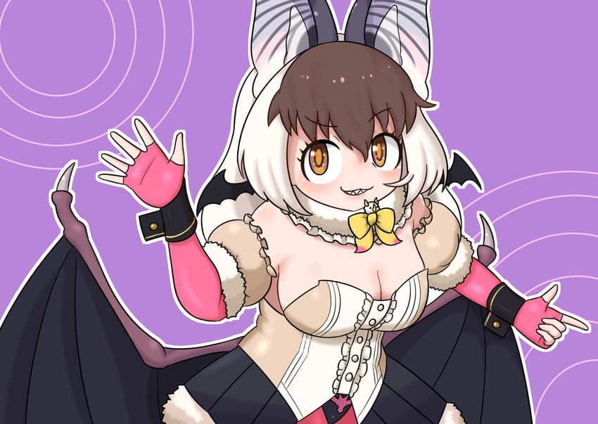 brown long-eared bat (kemono friends and 1 more) drawn by cacaocreate