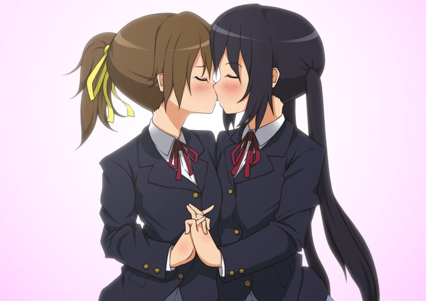 nakano azusa and hirasawa ui (k-on!) drawn by sasaken