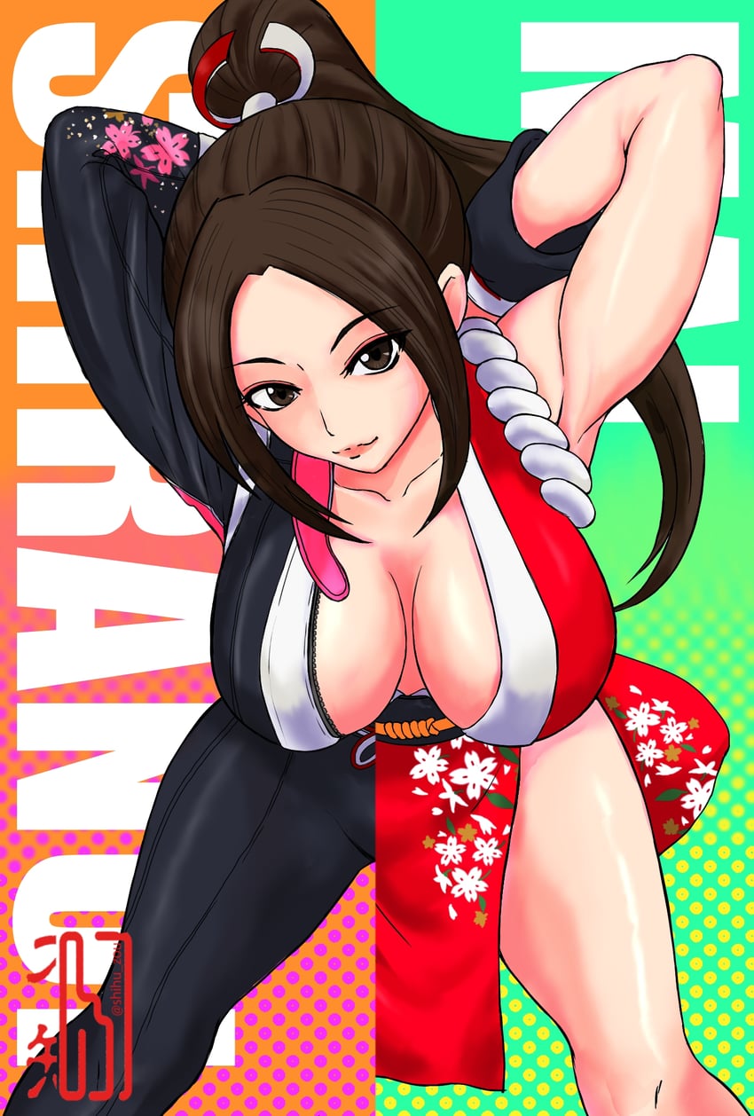 shiranui mai (fatal fury and 2 more) drawn by shihu_zou