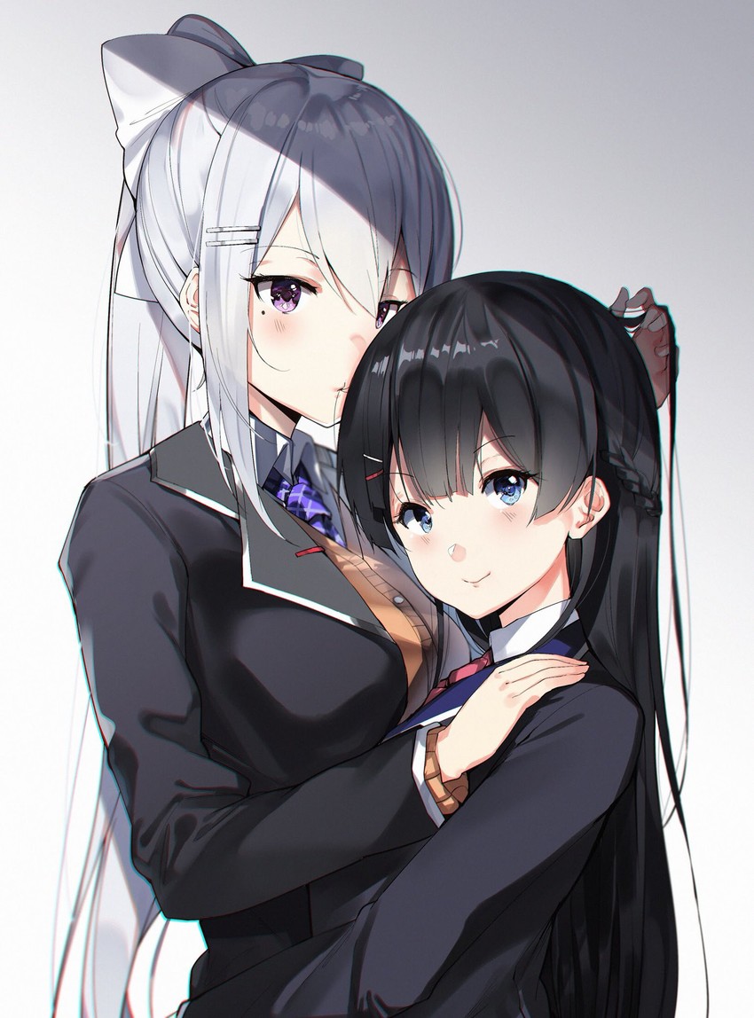 tsukino mito and higuchi kaede (nijisanji) drawn by orihi_chihiro