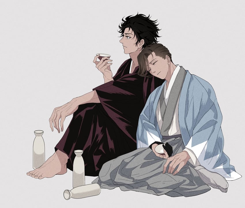 hijikata toshizou and yamanami keisuke (fate and 1 more) drawn by kimiruun