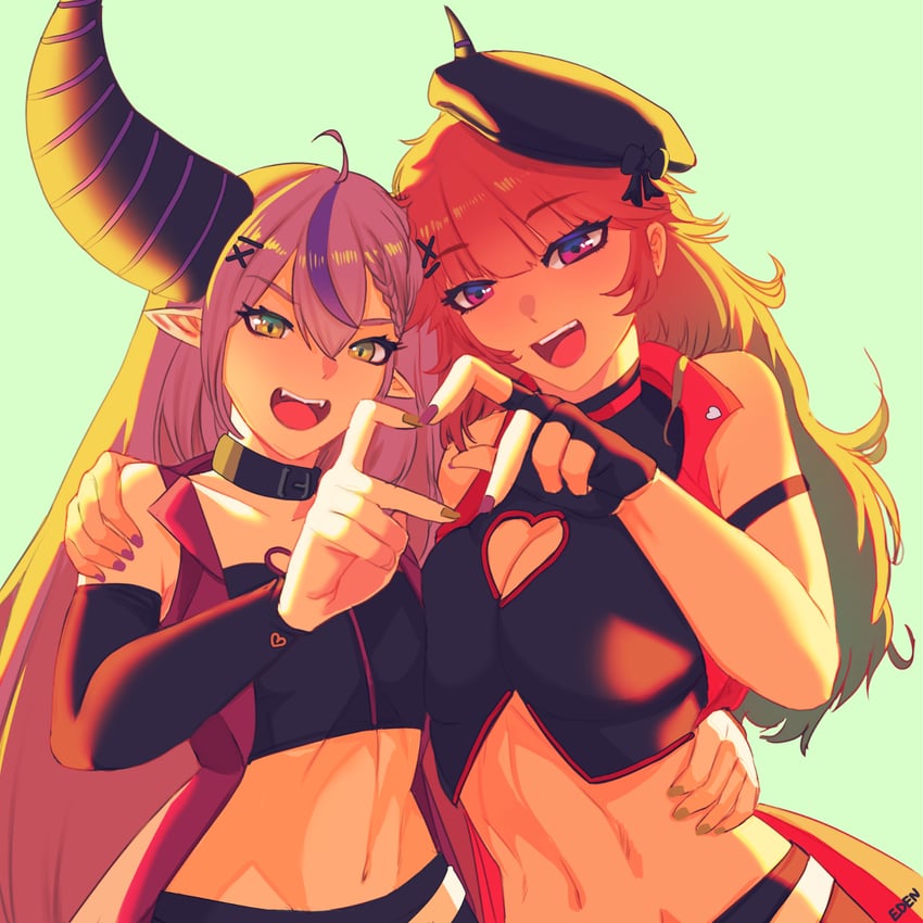 takanashi kiara and la+ darknesss (hololive and 1 more) drawn by eden_exile