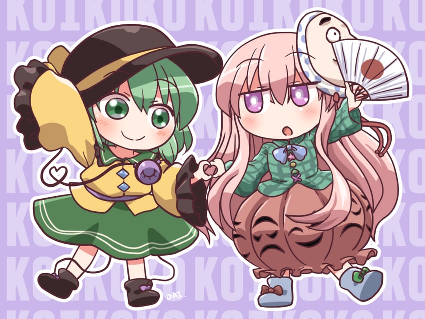 komeiji koishi and hata no kokoro (touhou) drawn by rokugou_daisuke