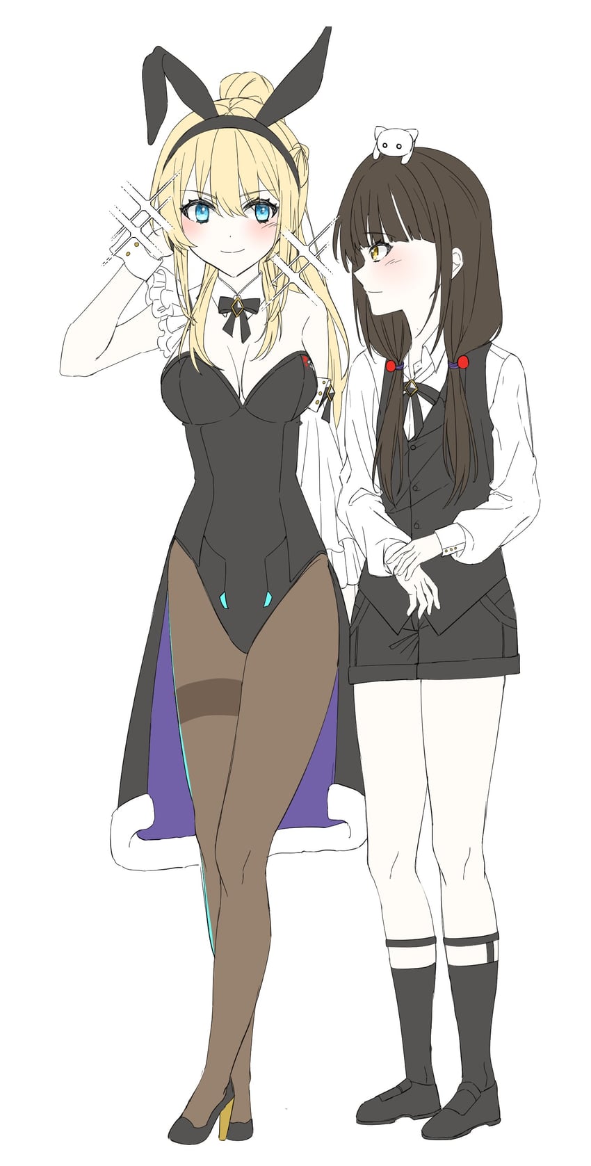asakura karen and toujou tsukasa (heaven burns red) drawn by thanasys