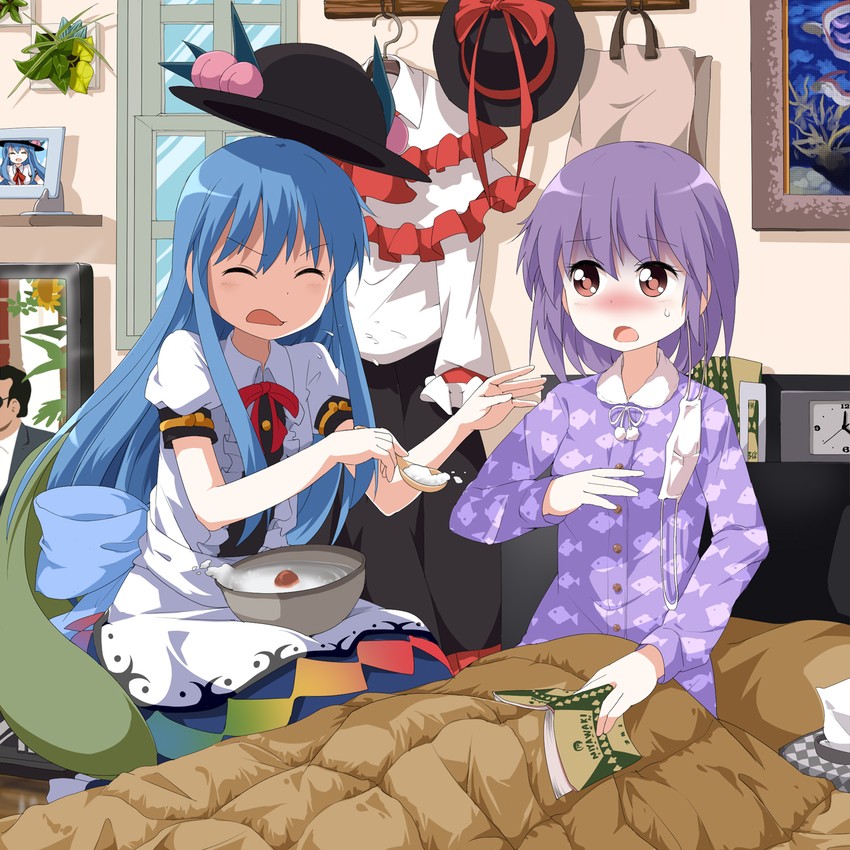 hinanawi tenshi and nagae iku (touhou) drawn by ruu_(tksymkw)