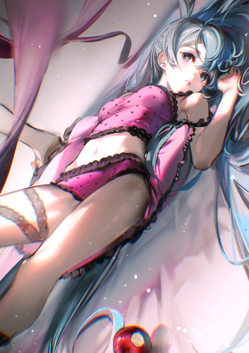 hatsune miku (vocaloid and 1 more) drawn by rumoon