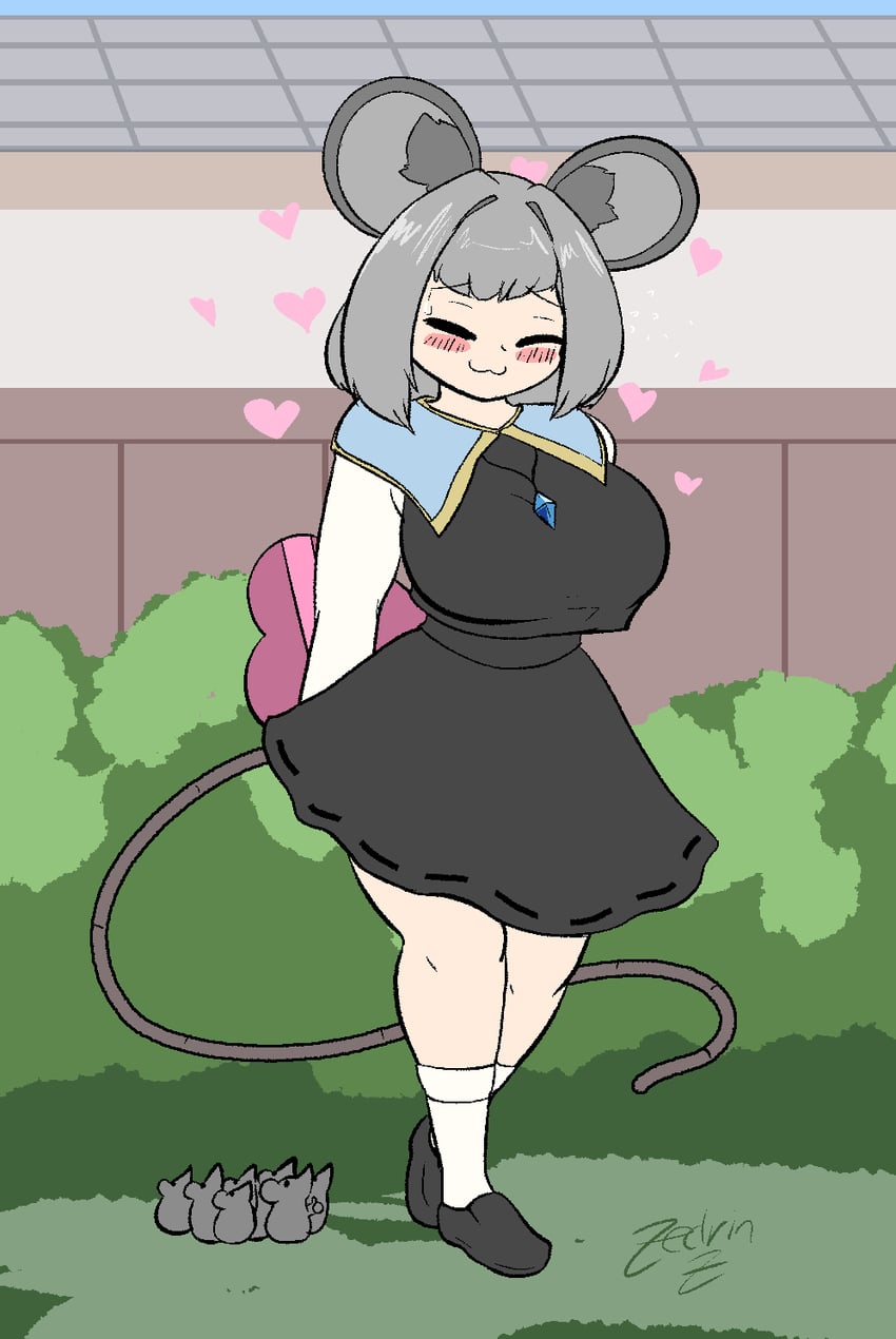 nazrin (touhou) drawn by zedrin