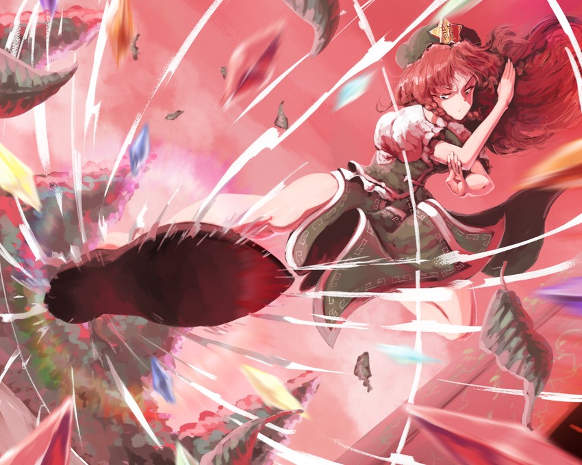 hong meiling (touhou and 1 more) drawn by sunnysideup