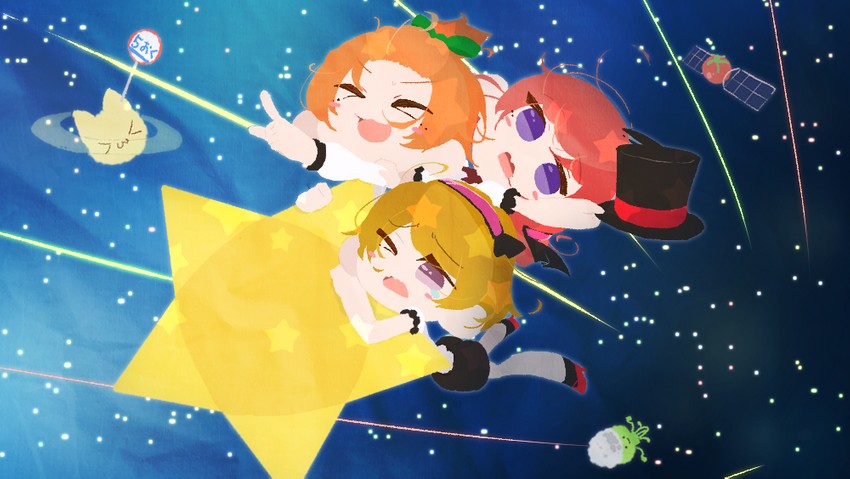 nishikino maki, hoshizora rin, and koizumi hanayo (love live! and 2 more) drawn by cocomage