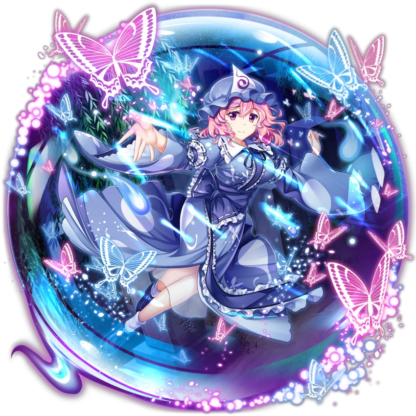 saigyouji yuyuko (touhou and 1 more) drawn by rotte_(1109)