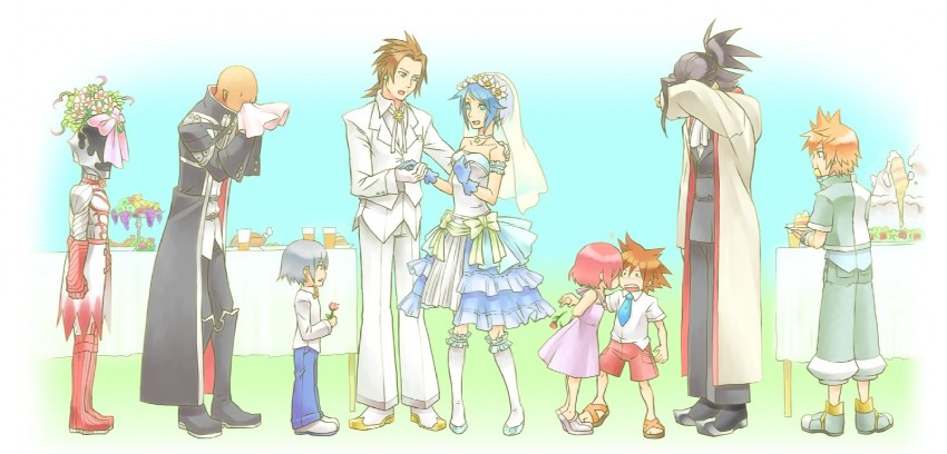 sora, kairi, riku, aqua, ventus, and 4 more (kingdom hearts and 1 more) drawn by banana_gyuunyuu