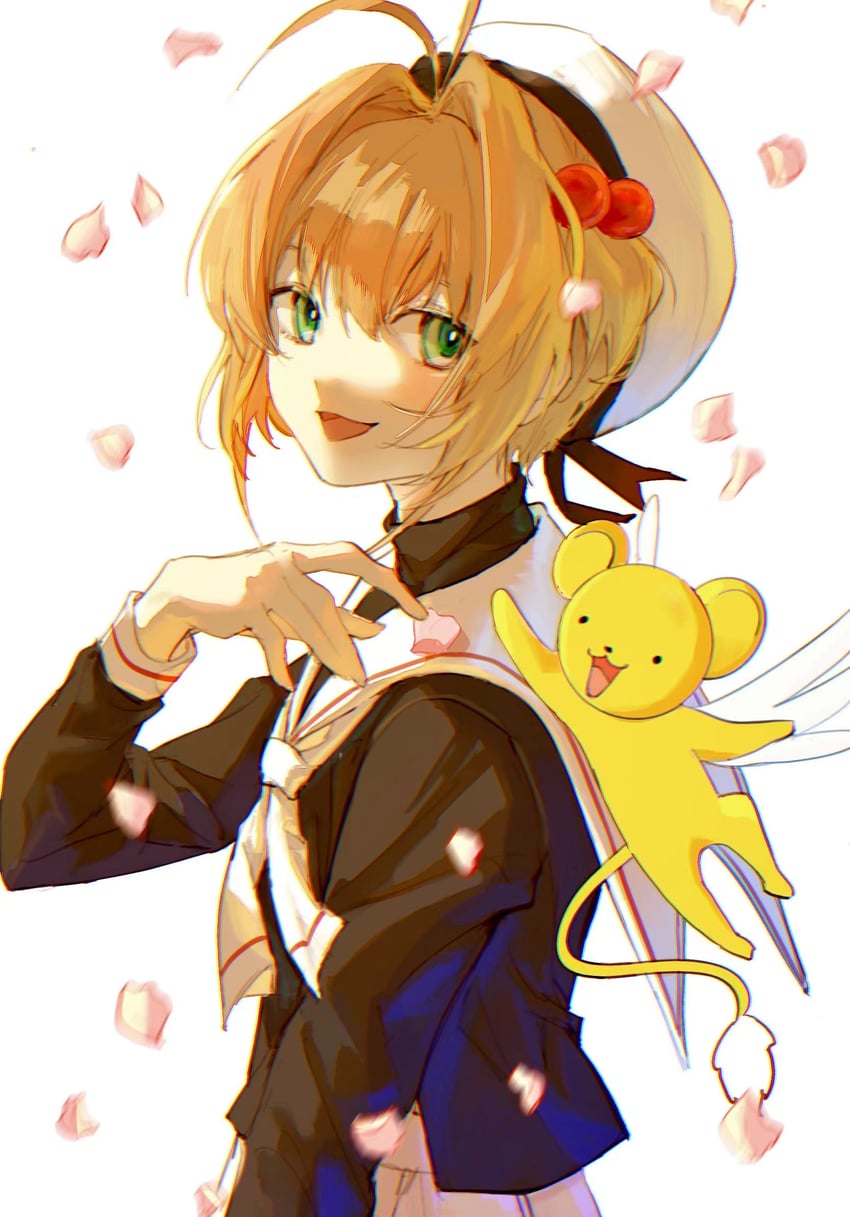 kinomoto sakura and kero (cardcaptor sakura) drawn by jiaocha_0219