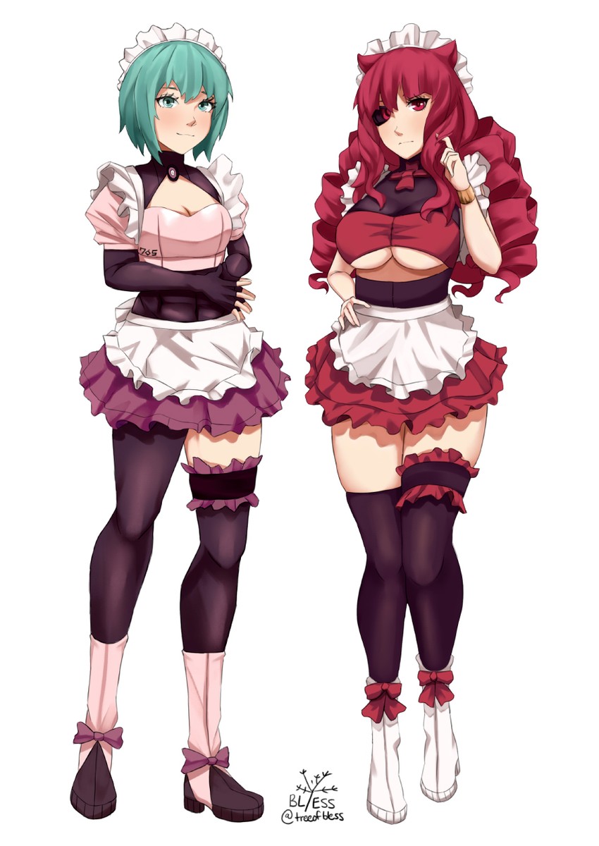 stella hoshii and sei asagiri (va-11 hall-a) drawn by bl/ess
