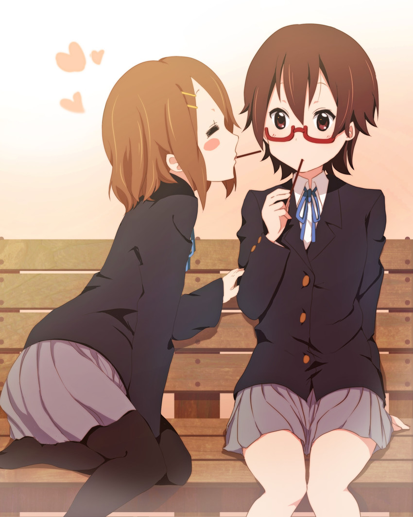 hirasawa yui and manabe nodoka (k-on!) drawn by nikkezyoruno