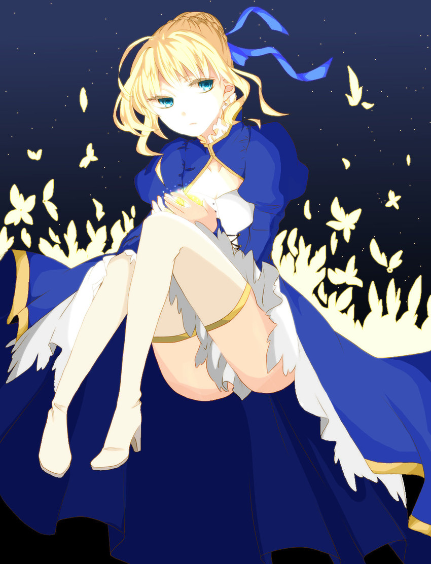 artoria pendragon and saber (fate and 1 more) drawn by kantaro1029