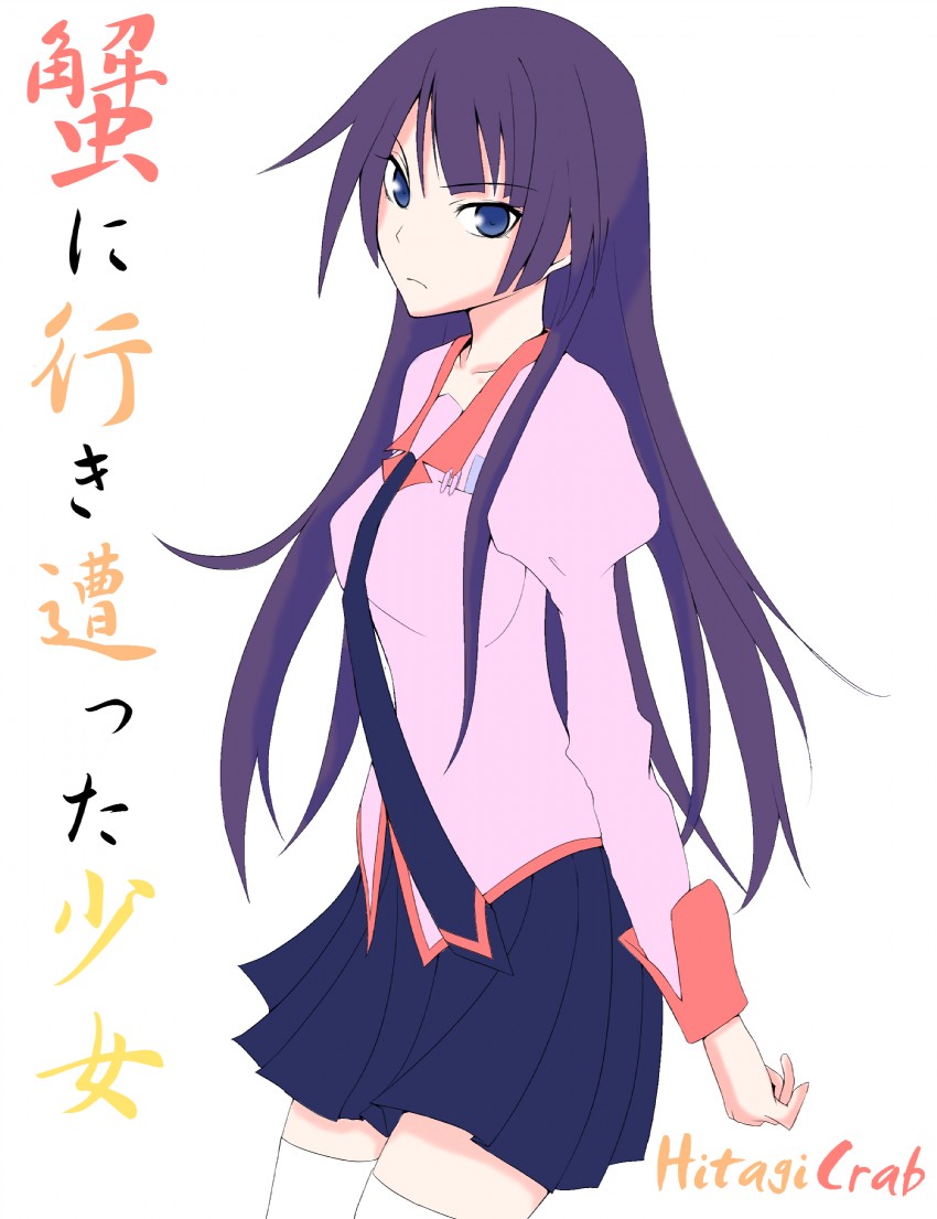 senjougahara hitagi (monogatari and 1 more) drawn by sukea_(pokemonogatari)