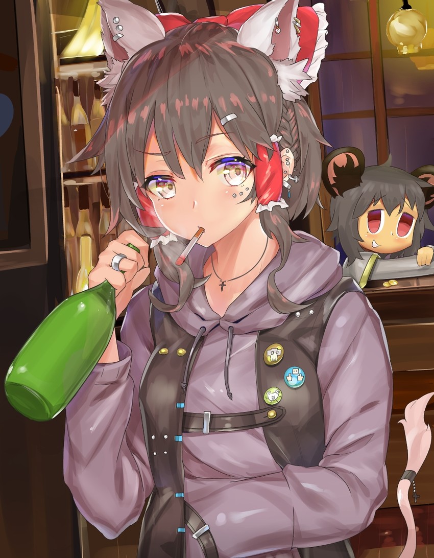 hakurei reimu, nazrin, kofji, maru, and hide (touhou and 2 more) drawn by ashu