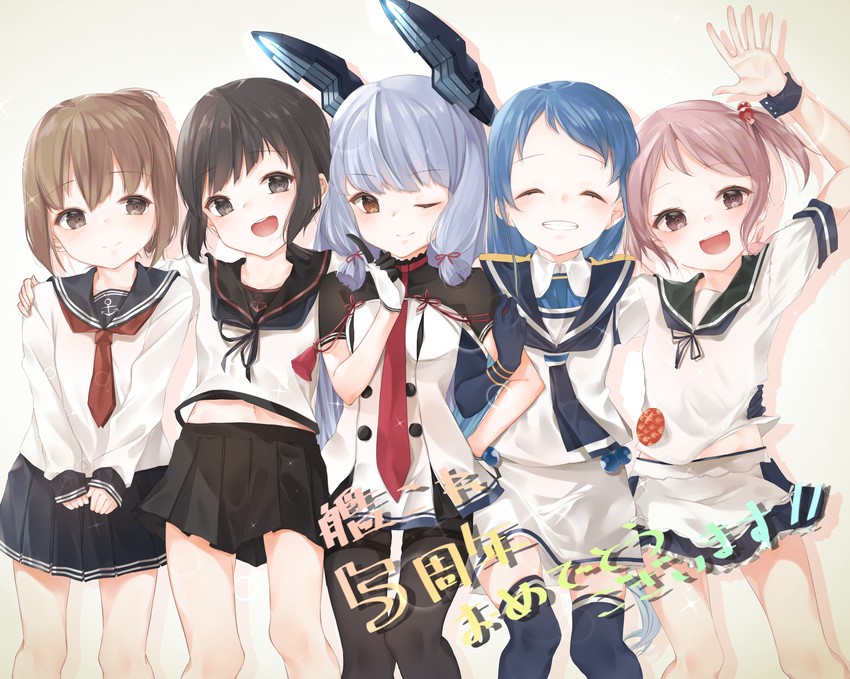 inazuma, fubuki, murakumo, sazanami, samidare, and 3 more (kantai collection) drawn by kanae_(inorin05kanae)