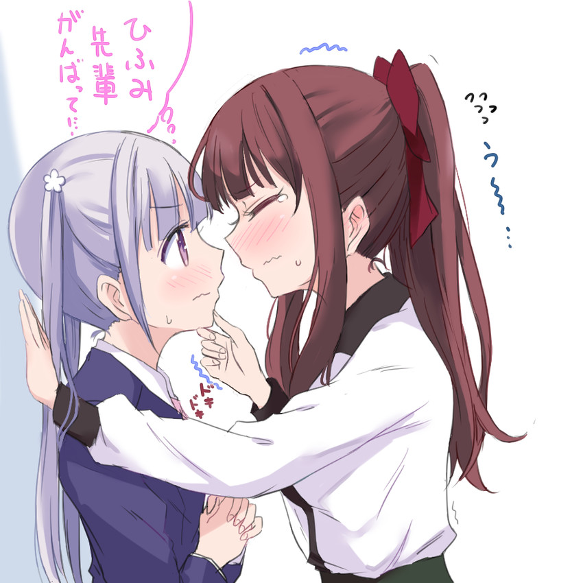 suzukaze aoba and takimoto hifumi (new game!) drawn by maromi_(am97)