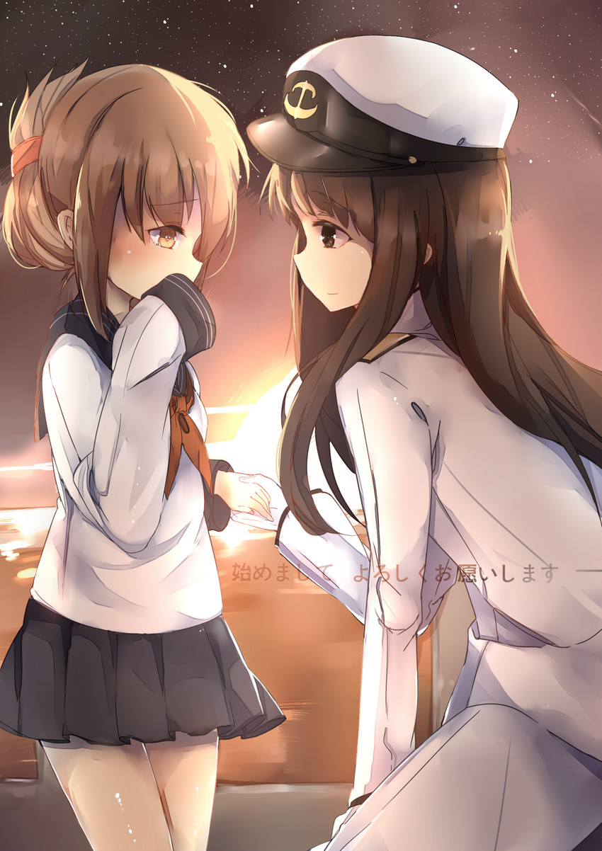 inazuma and female admiral (kantai collection) drawn by ryuuji_teitoku