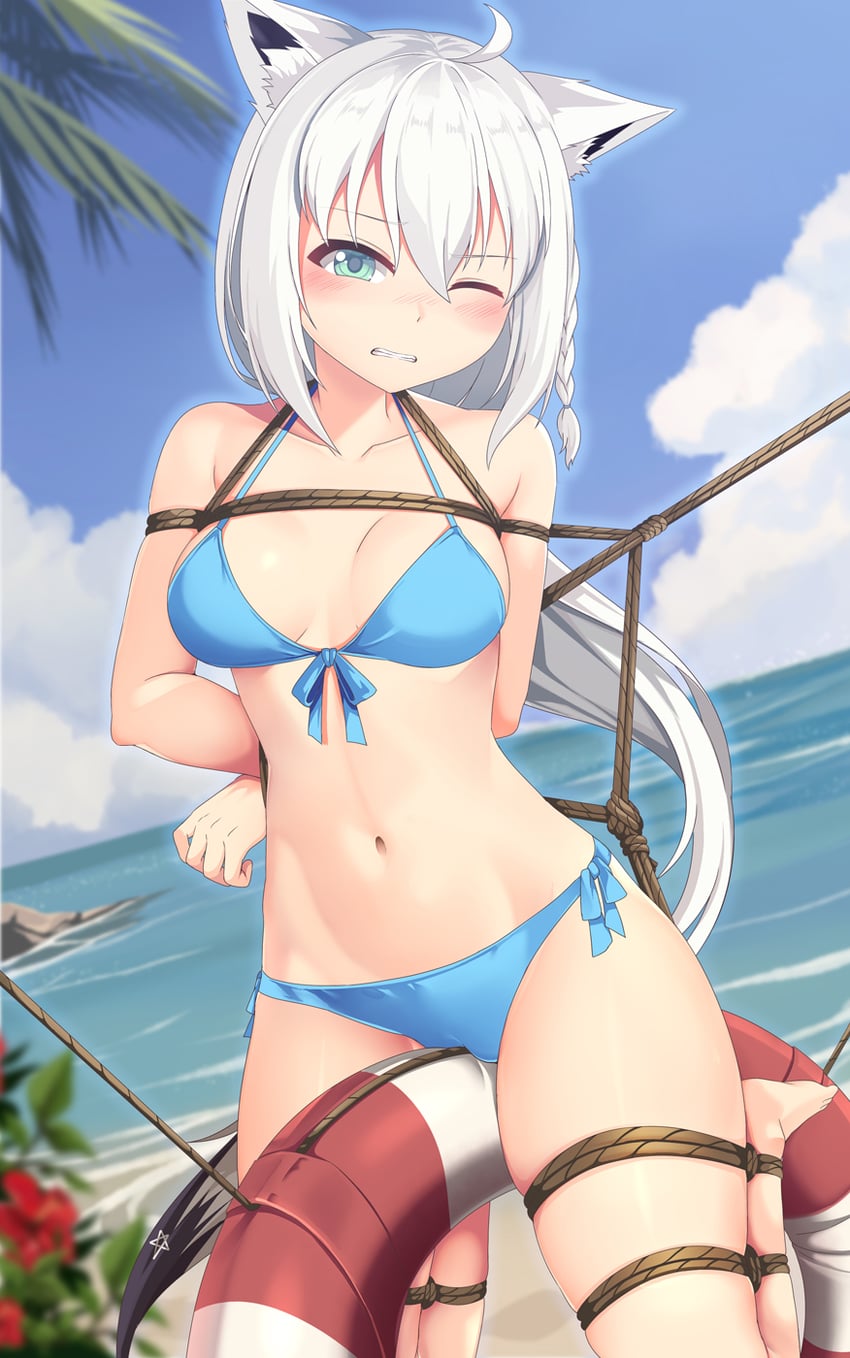 shirakami fubuki (hololive) drawn by yasume_yukito