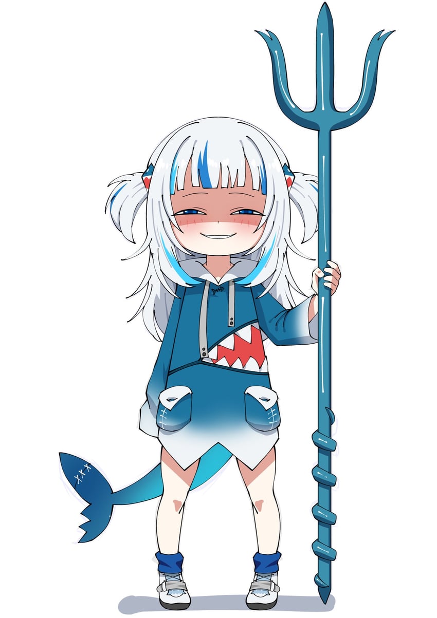 gawr gura (hololive and 1 more) drawn by oppaihobby