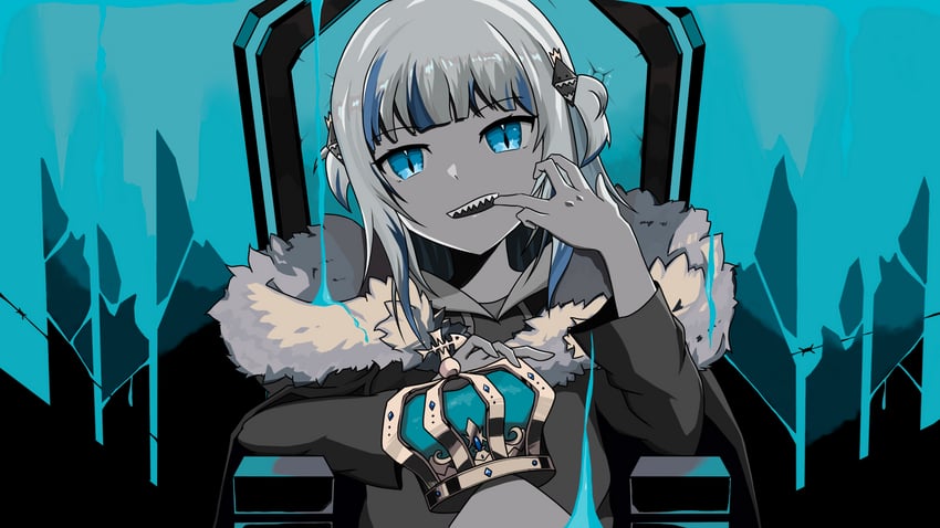 gawr gura (hololive and 2 more) drawn by bentochip