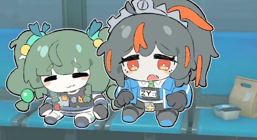 zhu yuan and qingyi (zenless zone zero) drawn by sima_(exavalon00)