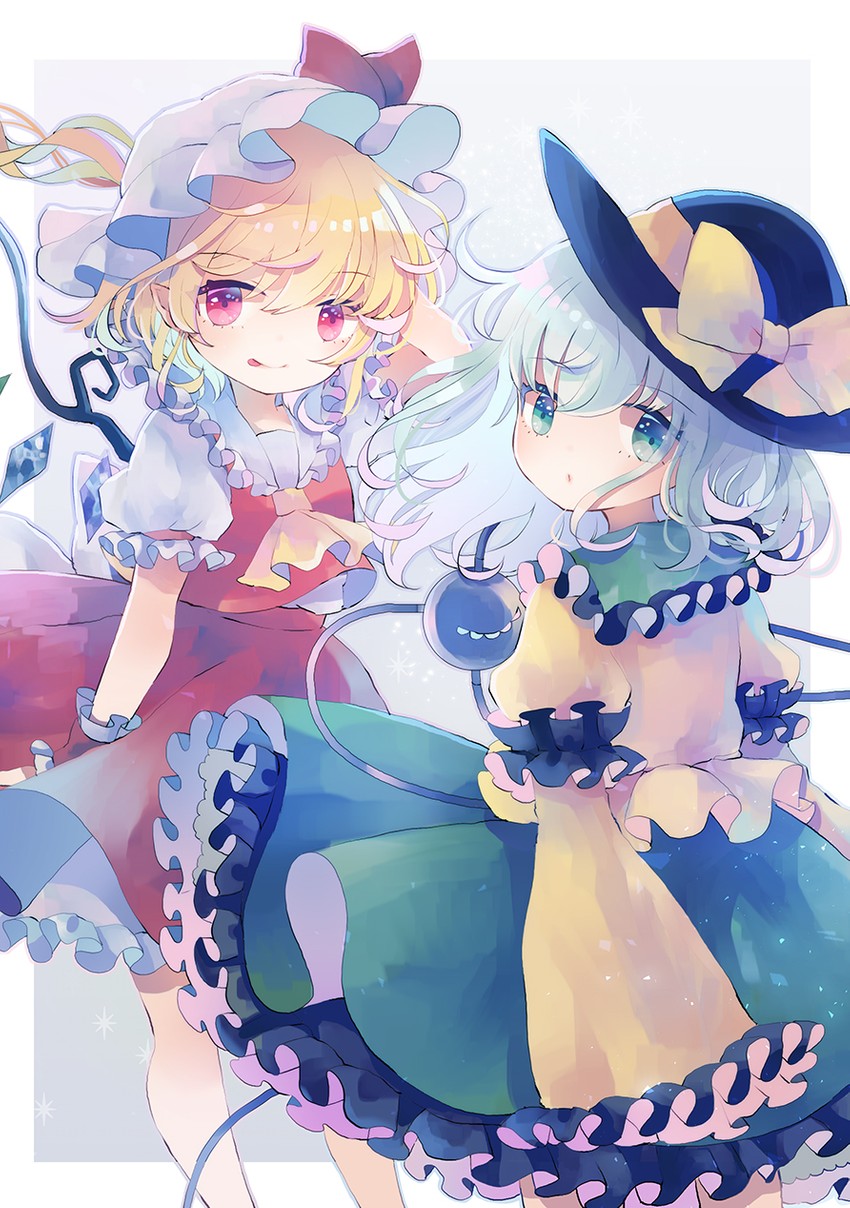 flandre scarlet and komeiji koishi (touhou) drawn by hiyuu_(hiyualice)