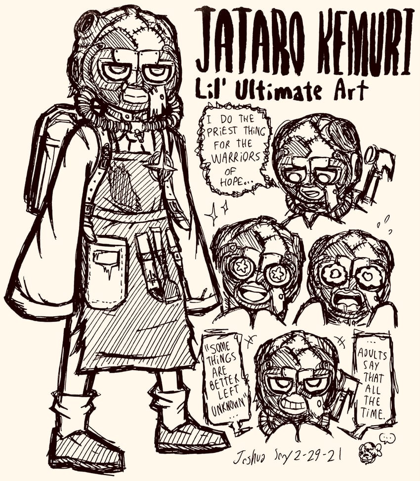 kemuri jataro (danganronpa and 1 more) drawn by josh-s26