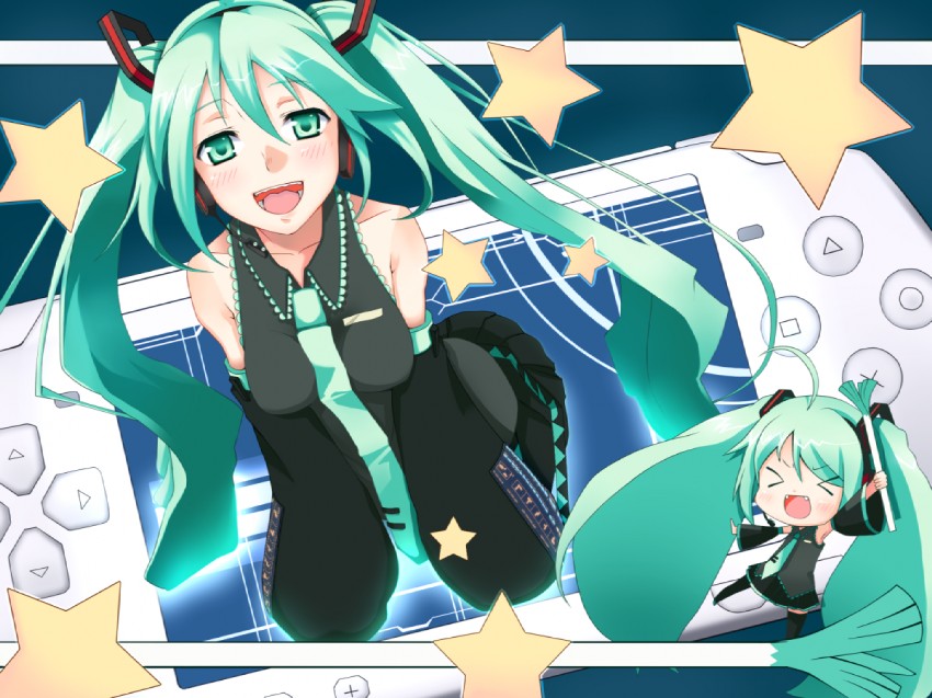 hatsune miku (vocaloid and 1 more) drawn by koyoi_mitsuki