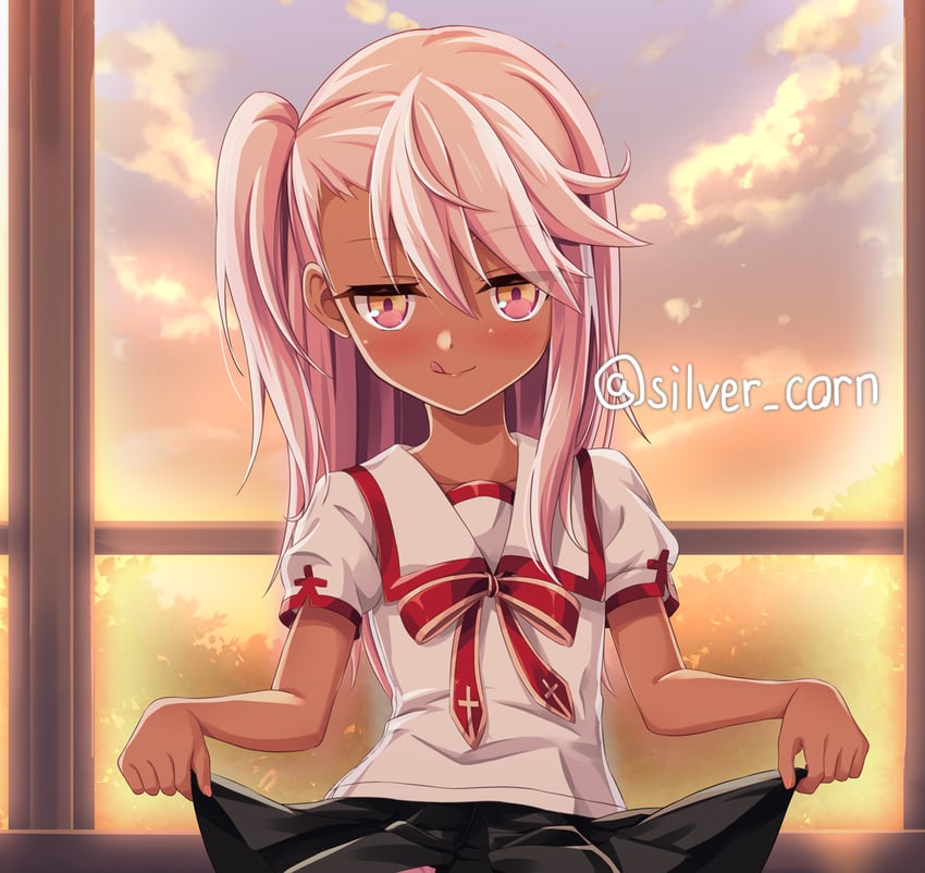 chloe von einzbern (fate and 1 more) drawn by morokoshi_(tekku)