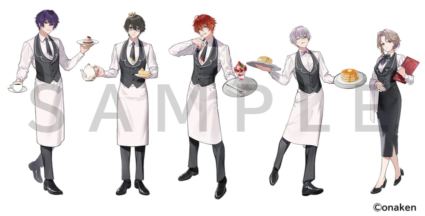 cameron, shirosense, richoruu, niki ikemen, and juhachigo (sweets paradise and 1 more) drawn by gr_giri