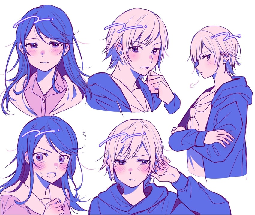 hoshino ichika and hinomori shiho (project sekai) drawn by kinomi_3030
