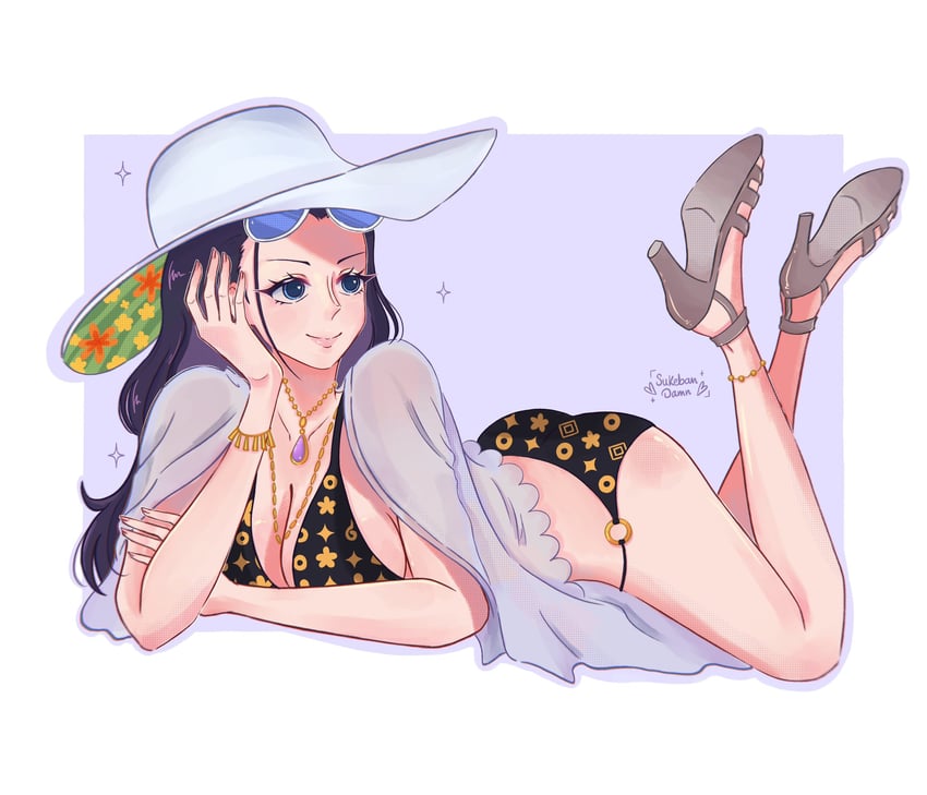 nico robin (one piece) drawn by sukebandamn