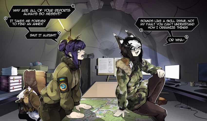 eva and ko winters (indie virtual youtuber) drawn by funkiflame