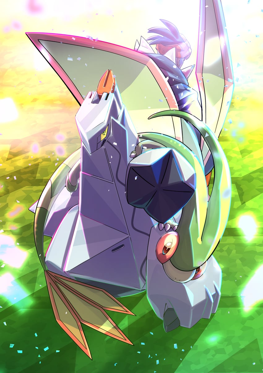 raihan, flygon, and duraludon (pokemon and 1 more) drawn by kakashino_kakato