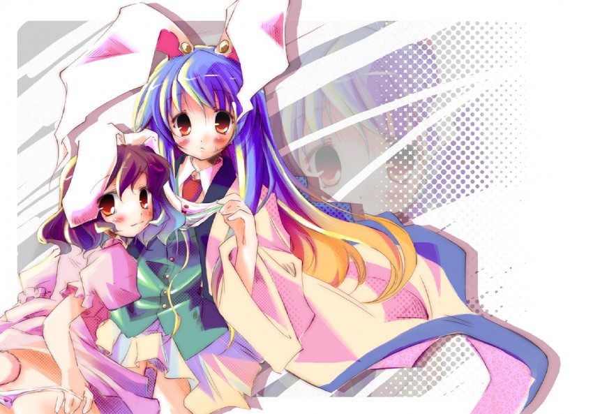 reisen udongein inaba and inaba tewi (touhou) drawn by kamiya_yuu