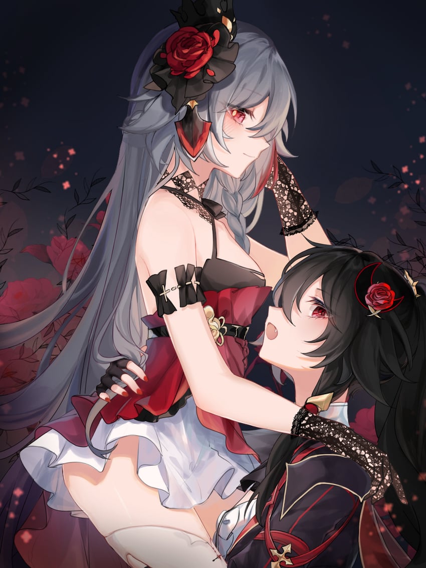 fu hua and herrscher of sentience (honkai and 1 more) drawn by mangzhi_yaoyao