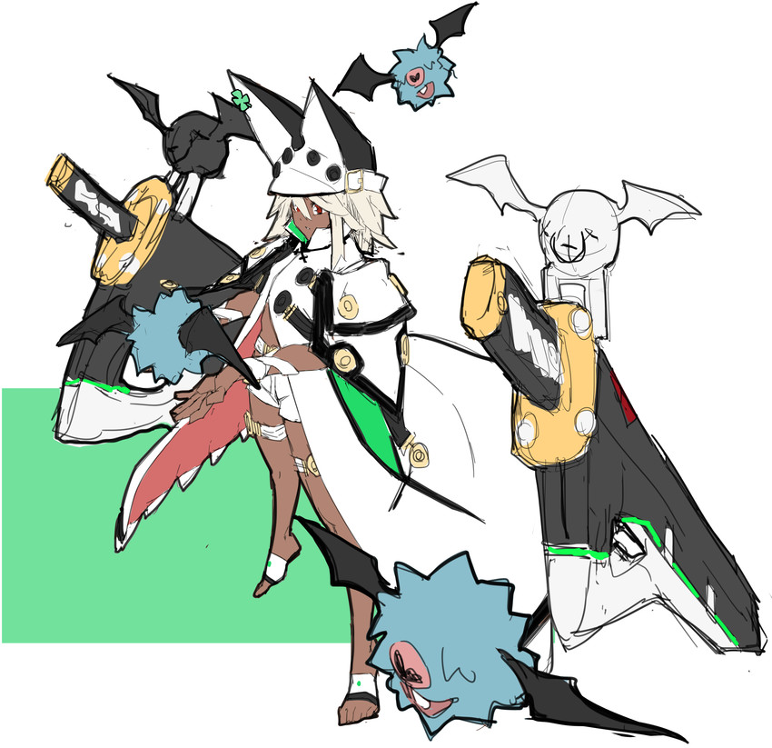 ramlethal valentine, lucifero, and woobat (pokemon and 2 more) drawn by makai