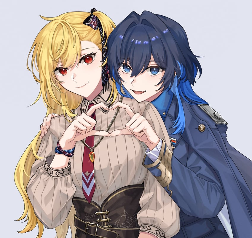 ouro kronii and kaela kovalskia (hololive and 2 more) drawn by hotcat_(box_1227)