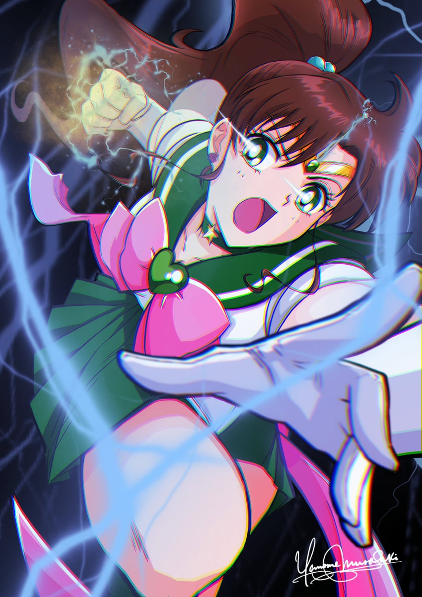 kino makoto, sailor jupiter, and super sailor jupiter (bishoujo senshi sailor moon) drawn by dj_jdite