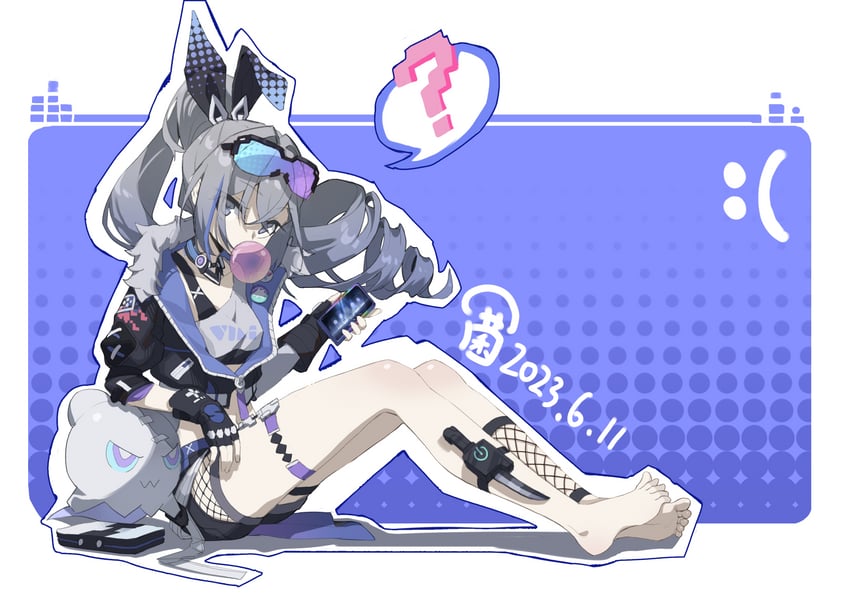 silver wolf (honkai and 1 more) drawn by ulrica.h