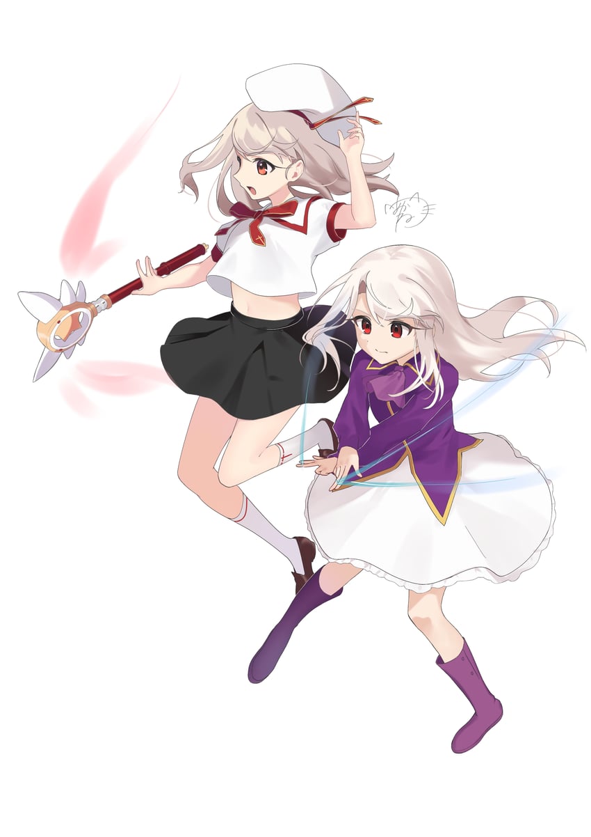 illyasviel von einzbern and magical ruby (fate and 2 more) drawn by akaneko016