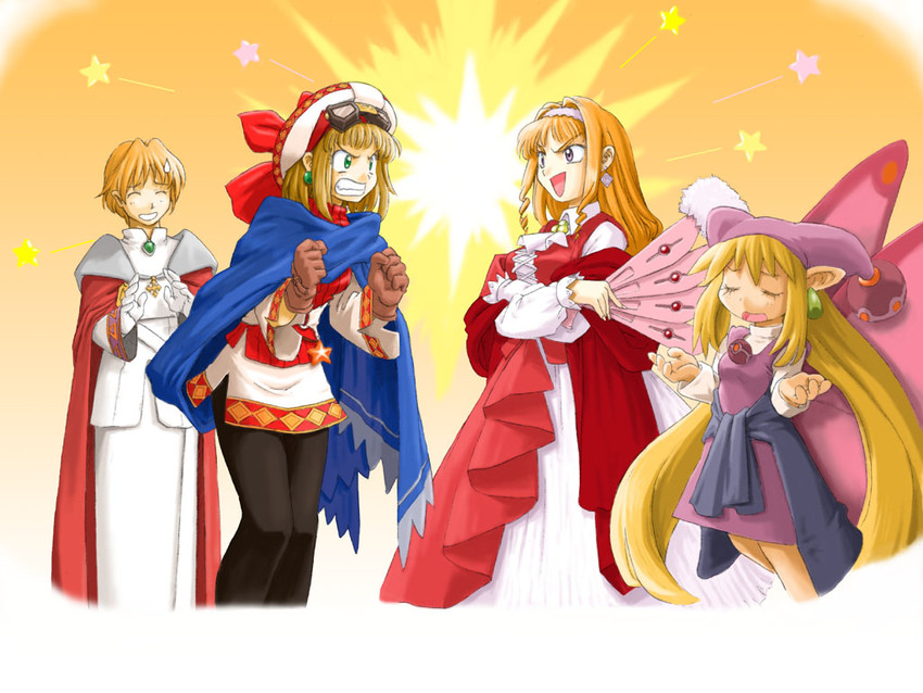 cornet espoir, kururu, etoile rosenqueen, and ferdinand marl e (marl kingdom and 1 more) drawn by ryoji_(nomura_ryouji)