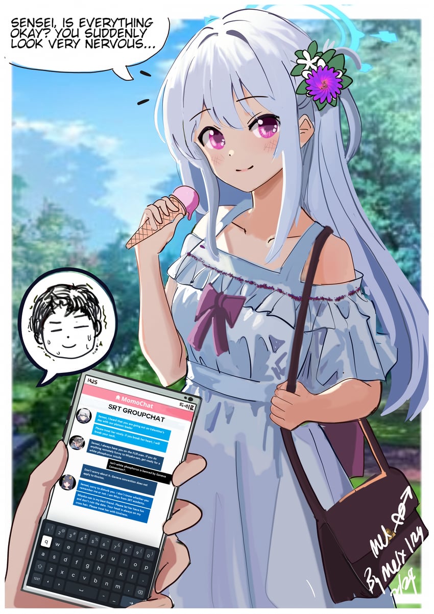 sensei, doodle sensei, and miyako (blue archive) drawn by melissa_v2