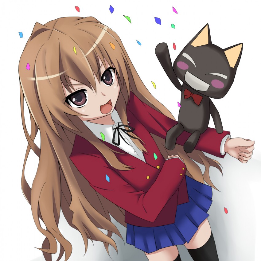 aisaka taiga and kuro (toradora! and 1 more) drawn by nyabe